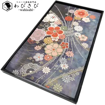 후쿠로 오비 선명한 꽃무늬 국화 매실 그라데이션 후리소데 O-2909