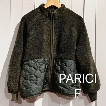 PARICI 보아 블루종 아우터 코트 카키 F 퀼팅