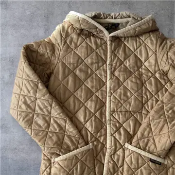 LAVENHAM 베이지 퀼팅 자켓 현행 택 후드 부착 36 사이즈