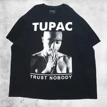 2PAC 티셔츠 블랙 2XL 사이즈 HIPHOP 밴딩T 힙합