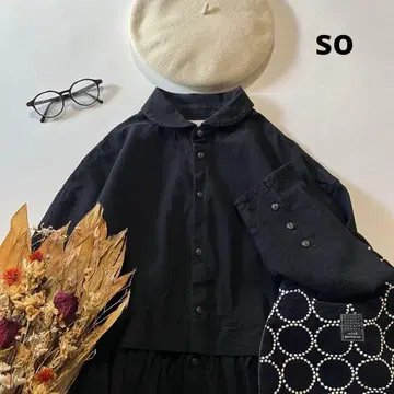 b488*새상품 SO 에스오 기모 코튼 린넨 개더 절개 원피스