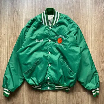 VINTAGE 나일론 바시티 자켓 농구 그린