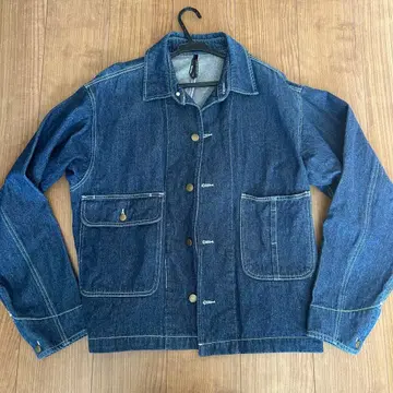 인디고 데님 자켓 프론트 버튼