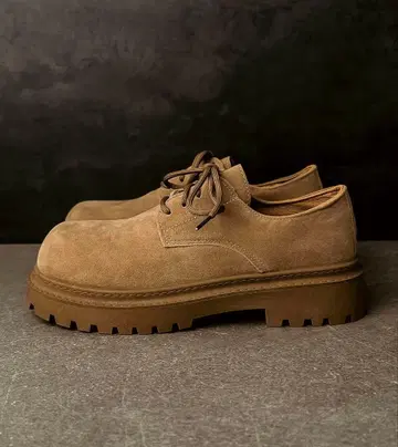 베이지 모카신 스웨이드 워크 부츠