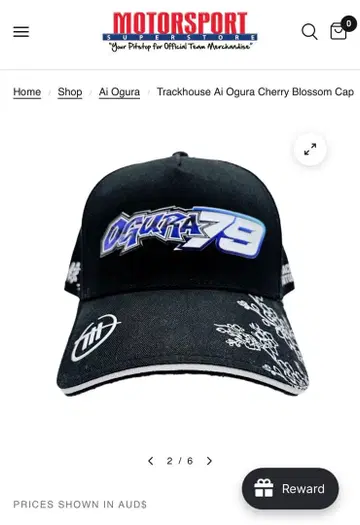 새상품 오구라 아이 Ai Ogura 79 체리 블라썸 캡 블랙