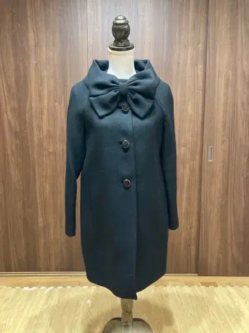 [ 새상품 ] 케이트 스페이드 리본 코트 블랙