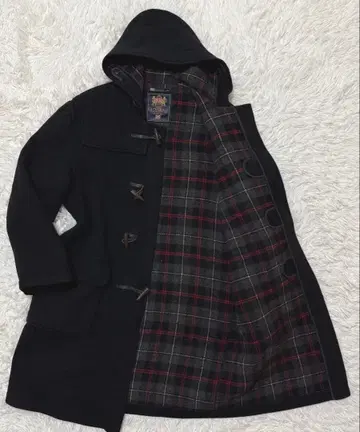 Gloverall 더플 코트 빅 사이즈 2XL 안감 체크 무늬