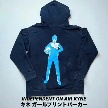 INDEPENDENT ON AIR KYNE 키네 걸 프린트 후드티 블랙