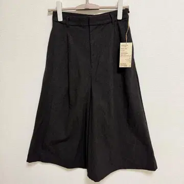 [새상품] 무인양품 크롭 팬츠 스트레치 기모 다크 브라운