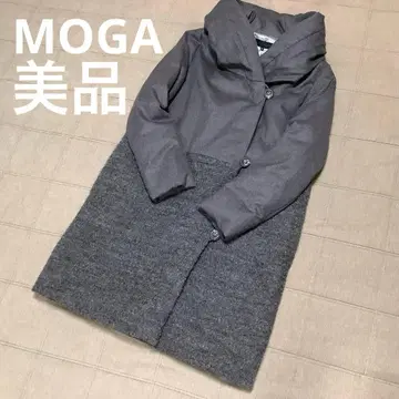 MOGA 롱 다운 코트 울 그레이 새상품급