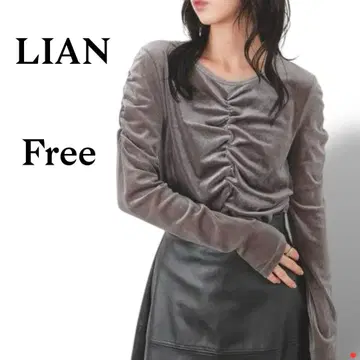 새상품급 LIAN 벨로아 티셔츠 실버 F 한국 가을/겨울 세련된 캐주얼