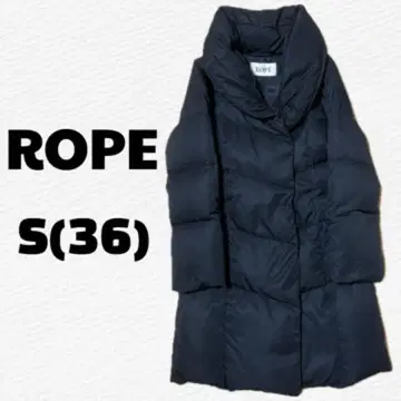 [ 새상품급 ] ROPE 로페 숄카라 다운 코트 블랙 페더 혼방