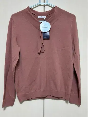 뉴요커 여성용 니트 보타이 니트 상의 무지 모 100%