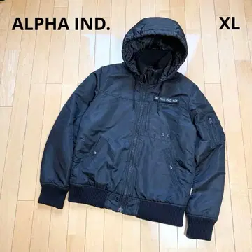 알파 후데트 리브 자켓 보머 자켓 블랙 XL