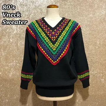80년대 V넥 스웨터