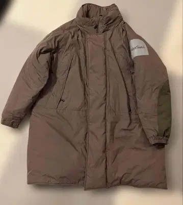 WILD THINGS 브라운 다운 자켓 롱 기장 몬스터 후드티