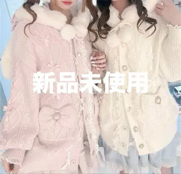 토끼 귀 페더 니트 후드티