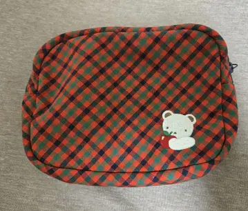 [새상품급] 파미리아 티슈 파우치 빨간색 체크