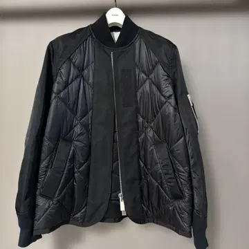 미사용 sacai 블랙 퀼팅 블루종 여성용 사이즈 1