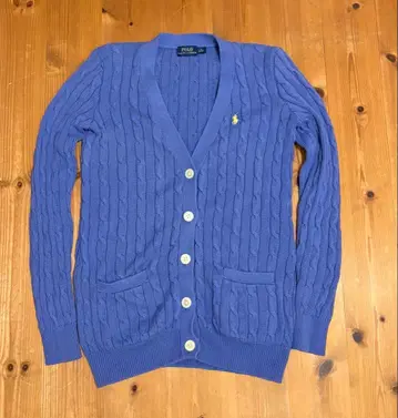 폴로 랄프 로렌 케이블 니트 가디건 퍼플 160