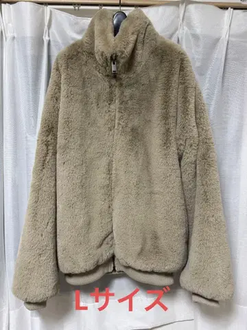 ZARA 자라 인조 모피 봄버 자켓 M 두툼한 보아 블루종 코트