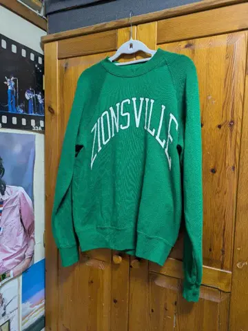 70s ZIONSVILLE 그린 맨투맨 USA제 S~M 사이즈