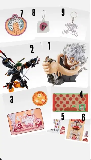 제일복권 원피스 미래섬 에그헤드 burst of energy 9종 세트