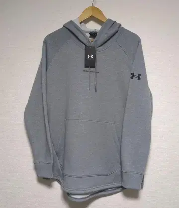 택 포함 미사용 새상품 언더아머 그레이 후드 부착 후드티 L