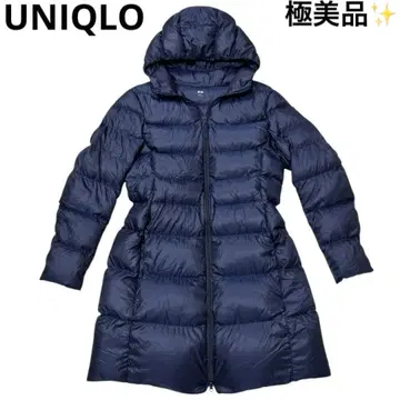 컨디션 최상 유니클로 UNIQLO 울트라 라이트 다운 후디드 코트 네이비