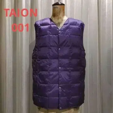 TAION 001 타이온 다운 베스트 이너 다운 퍼플 포인트 컬러