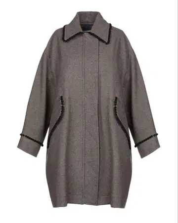 MM6 오버 사이즈 울 코트 폼폼 부착