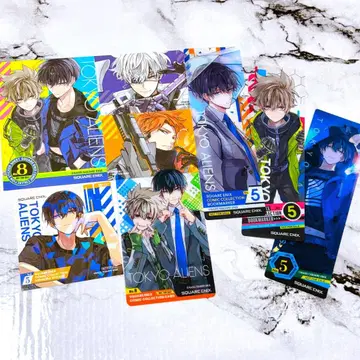 도쿄 에이리언즈 코믹 혜택 클리어 카드 책갈피 스티커 세트