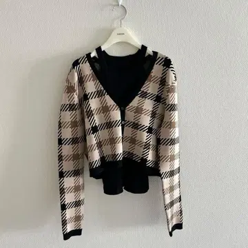 H&M rokh 로쿠 체크 가디건