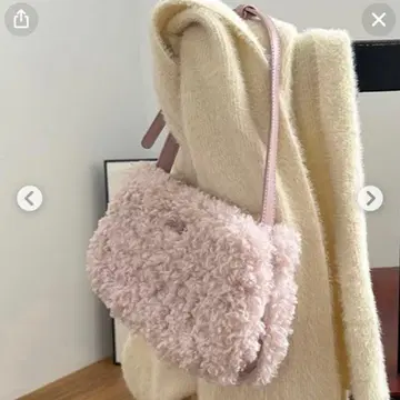 SNIDEL 스나이델 패션 퍼 숄더백 핑크 23aw