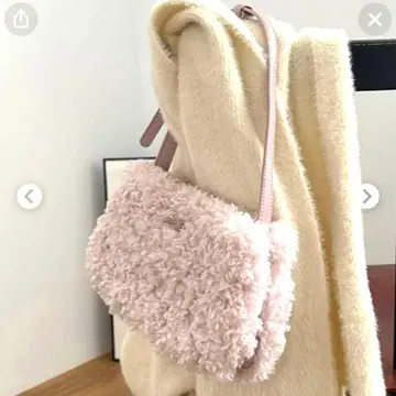 SNIDEL 스나이델 패션 퍼 숄더백 핑크 23aw