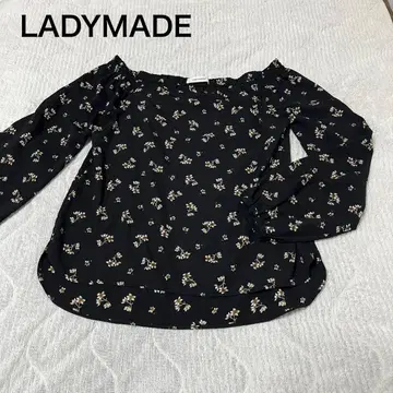 LADYMADE 블랙 플라워 프린트 상의