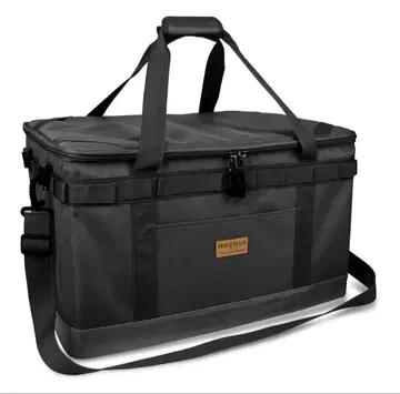 HIKEMAN 캠핑 토트백/블랙 & DOD 스고이츠/카키 세트