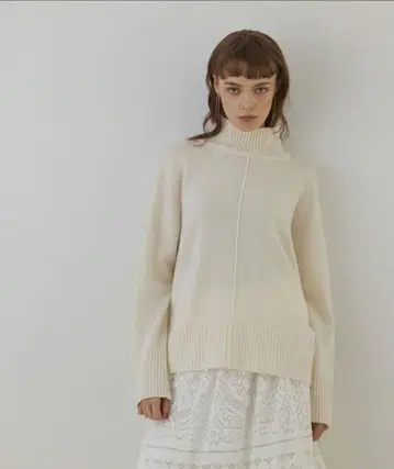 울 오버 니트 탑 그레이스