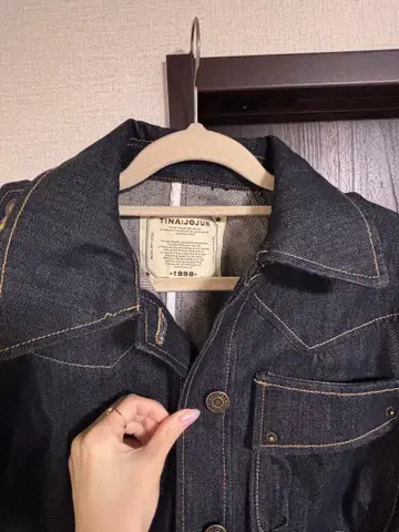 YINAJOJUN 다크 데님 자켓