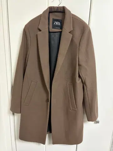 [ 기간 한정 가격 인하 중 ] ZARA 체스터 코트 브라운 M 사이즈