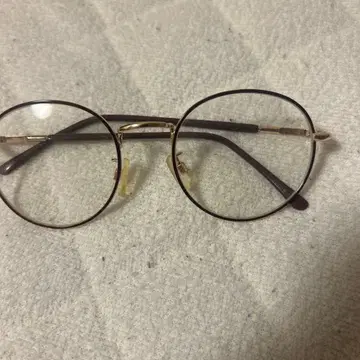 브라운 메탈 라운드 안경