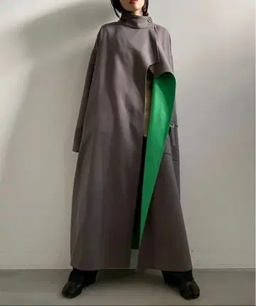 [ameri] 리버서블 스탠드 카라 코트