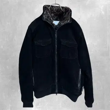 옷깃 보아 부착 코듀로이 블루종 봄버 자켓 아우터 사이즈 M