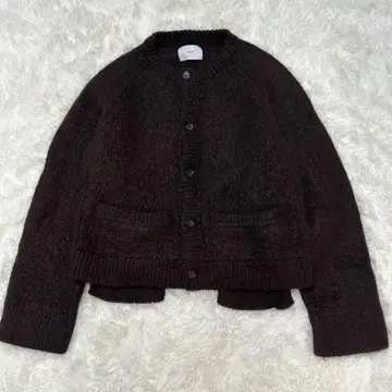 [ 완판템 ] stein 브라운 니트 가디건 KID MOHAIR