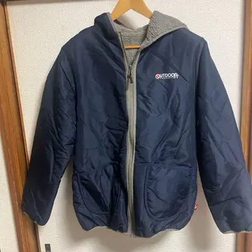OUTDOOR 리버서블 자켓 M 네이비 그레이