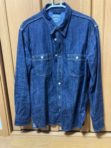 HOUSTON 다크 데님 긴팔 셔츠 L