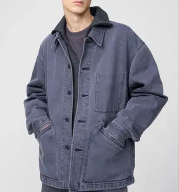 UNIQLO U 오버 사이즈 컬러 데님 자켓 그레이 M