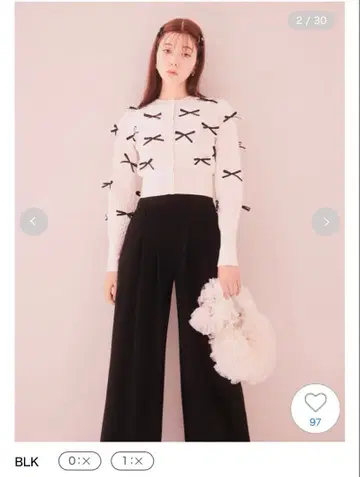 SNIDEL Sustainable 하이웨스트 와이드 턱 팬츠 블랙