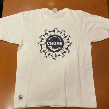 CHUMS 펭귄 디자인 T셔츠 화이트 XL