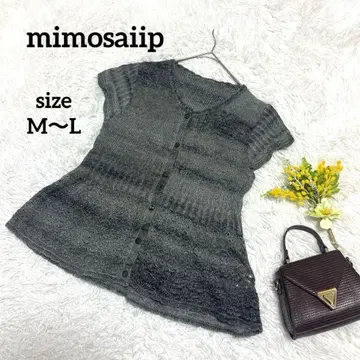 반팔 가디건 반팔 니트 레이어드 그레이 일본제 빈티지 멋짐